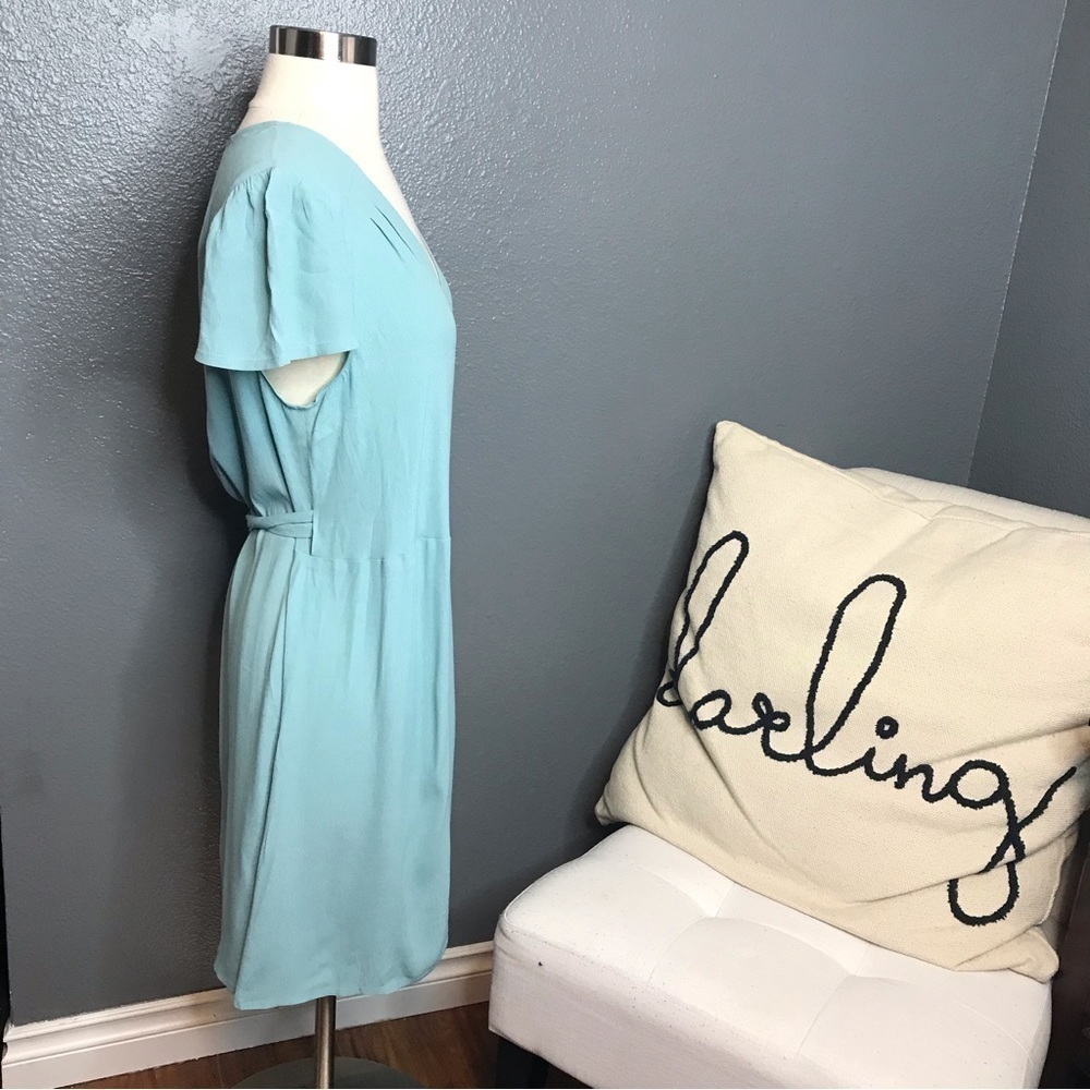 Leith French blue wrap dress size medium. - Picture 2 of 7